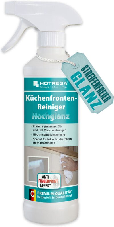 HOTREGA Küchenfronten Reiniger Hochglanz 500 ml Intensivreiniger Sprühflasche