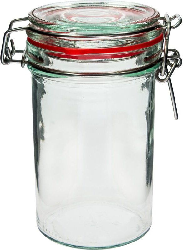 schlankes Glas mit mechanischem Verschluss 0,5l