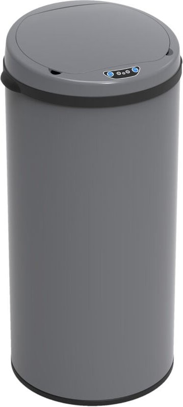 Sensor-Mülleimer 50L Stahl Elektrischer Abfalleimer Grau - Svita
