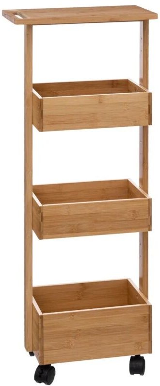 5five Simply Smart - Beistelltisch mit 4 ebenen auf bambusrollen - 5five