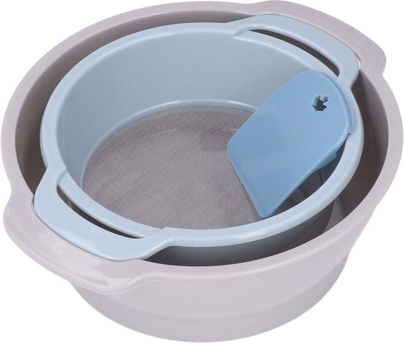 Pollensieb-Set, 1 Set mit 4 Teilen, stapelbares Design, platzsparend, leichtes Tablett mit Backsieb aus Netzgewebe, Mehl...