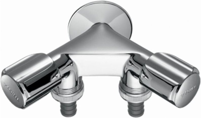 Schell - Comfort NA-Doppelventil rv, zwei Schlauchanschlüsse, dn 15 g 1/2' ag, Chrom