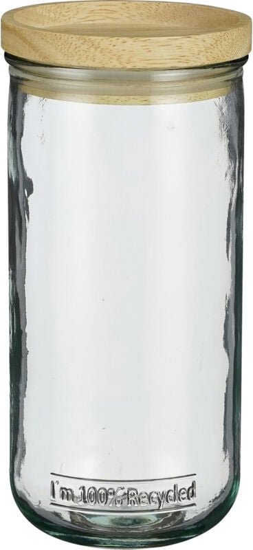 Mica Decorations Vorratstopf Salamo recycled glass 19 x 9 cm transparent Vorratsdose