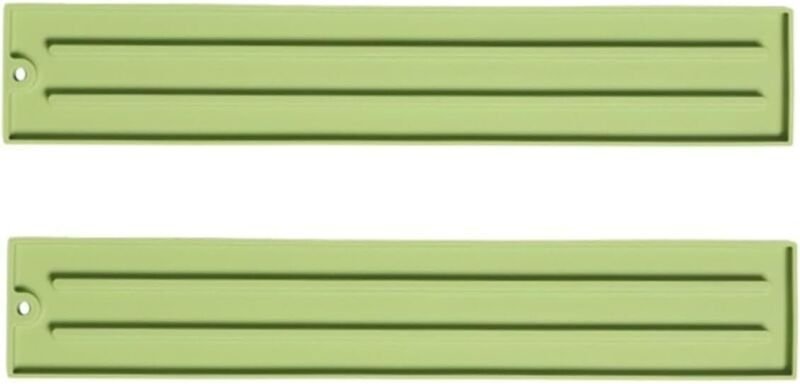 2er-Set rutschfeste Silikon-Topfdeckelmatten, wasserabweisend und hitzebeständig, Küchenarbeitsplattenmatten, Grün
