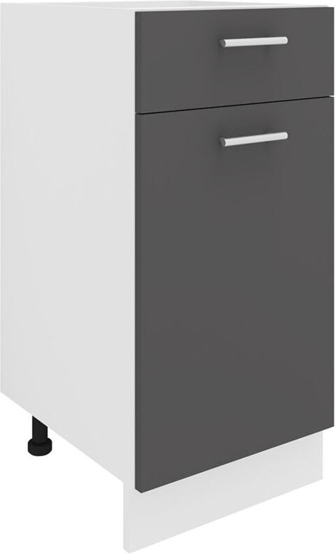 Ebuy24 - Esilo Küchenunterschrank 40 cm 1 Tür, 1 Schublade weiß, grau.