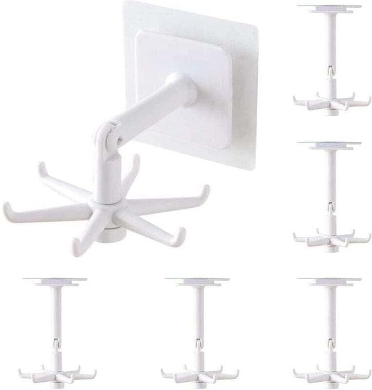 Aiperq - 6-teiliger Küchenutensilienhalter, 360° drehbarer Küchenutensilienhalter, Aufbewahrungs-Organizer-Gestell ohne ...