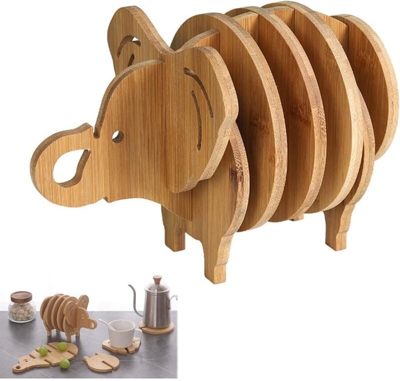 CSPARKV Untersetzer, Untersetzer, Bambus-Untersetzer, Tischuntersetzer, schützen Sie Ihren Schreibtisch vor Kratzern ode...