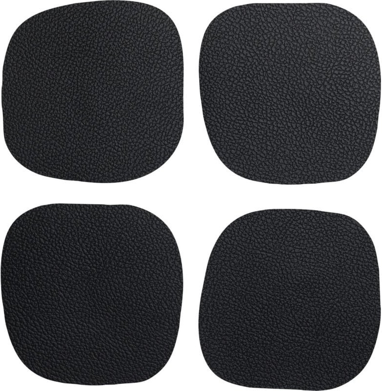 Vinanivao Untersetzer 10 x 10 cm schwarz 4er-Set Platzdecken