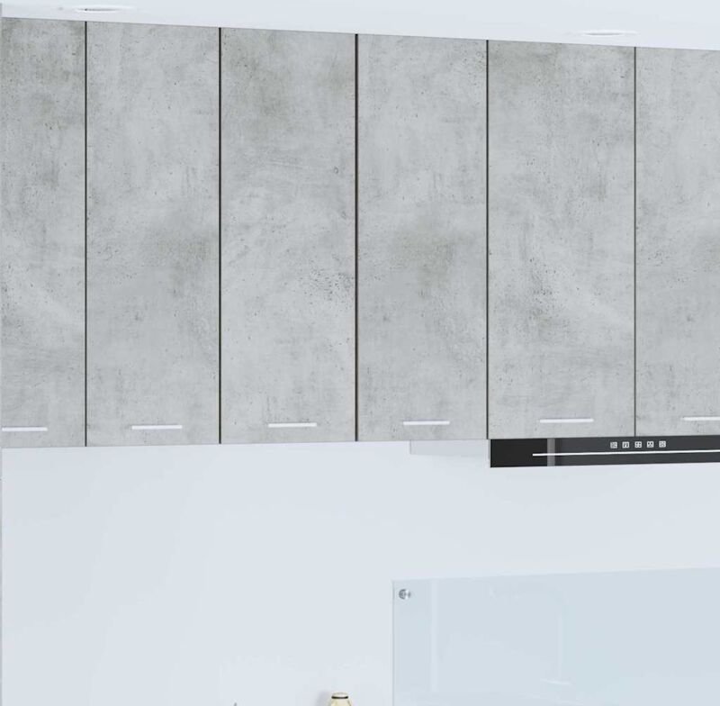 Hängeschrank Riga 2 pcs Betongrau und Weiß 30 x 31 x 80 cm vidaXL