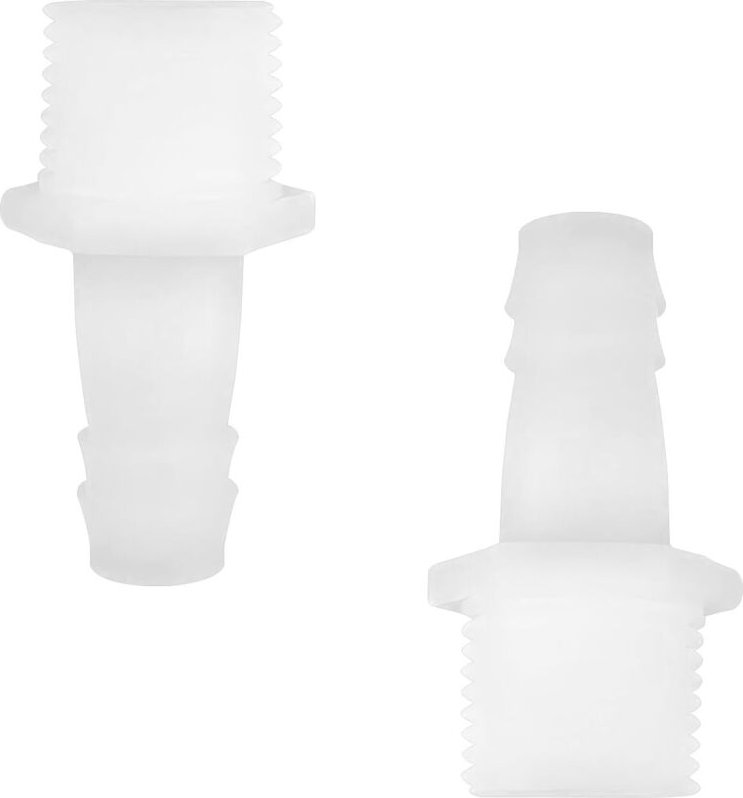 Set mit 2 Kunststoff-Schlauchreduzierstücken, 12 mm Außendurchmesser (Schlauchanschluss) x G1/2 Außengewinde, Anschlussa...