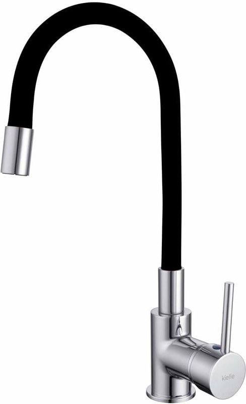 Oudee - Spültischarmatur mit flexiblem Arm, Chrom/schwarz 10502100 - Kielle