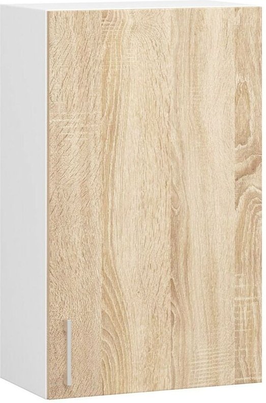 Hängeschrank Küchenschrank Akord lima modular W50 Weiß 50 cm Tür 2 Ebenen Front Sonoma-Eiche B50 x H72 x T30,5 cm
