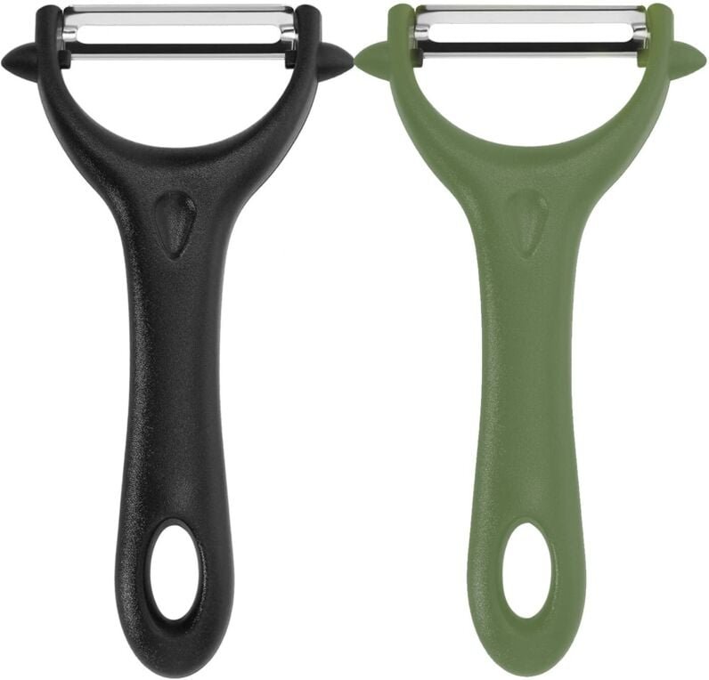 Universalschäler, Edelstahlschäler, manueller Schäler, Kartoffelschäler, ergonomischer Griff, scharfe Klinge, Küchenmess...