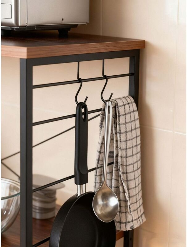 Küchenwagen mit 3 Ablagen und Rollen