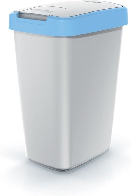 12L COMPACTA Q hellblauer Abfalleimer Grau