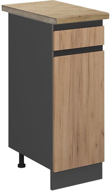 Küchenunterschrank R-Line, Goldkraft Eiche, 30 cm , ap Eiche Vicco