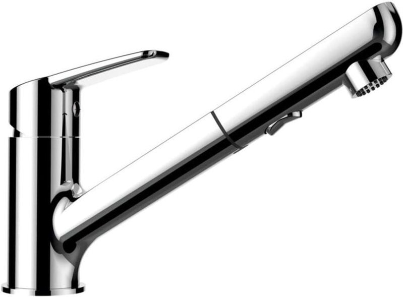 Daja - Spültischarmatur mit herausziehbarer Brause, Chrom 522120CHR - Schock
