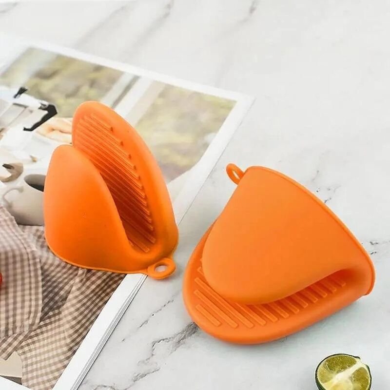 Orangefarbene Handgelenkclips, 11,3 x 8 cm, 2 Stück, hitzebeständige Handschuhe für den Hausgebrauch und die Ofenbelüftu...