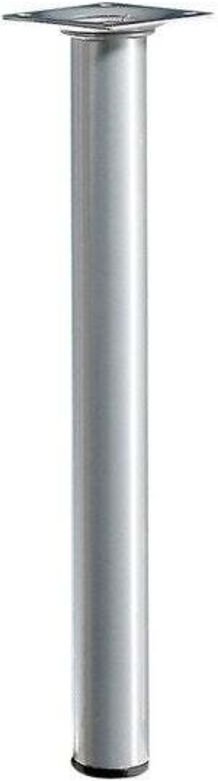 Tischbein 3,0 x 30 cm Stahl Aluminium-Optik - 1 Stück Tischbeine - Hettich