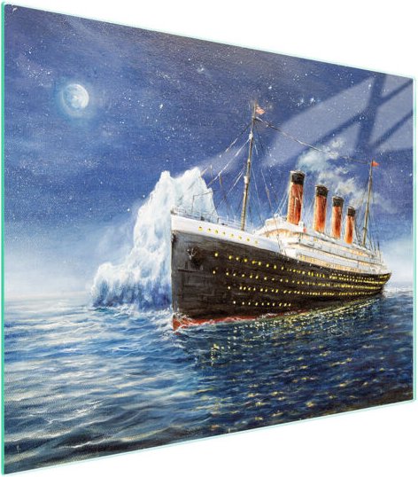 Glasschneidebrett 52x40 Titanic