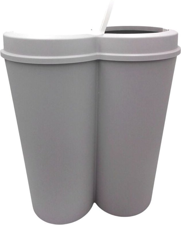 Duo Bin Abfalleimer 2x25L Mülltrenner Abfallsammler Mülleimer Abfallbehälter - hellgrau