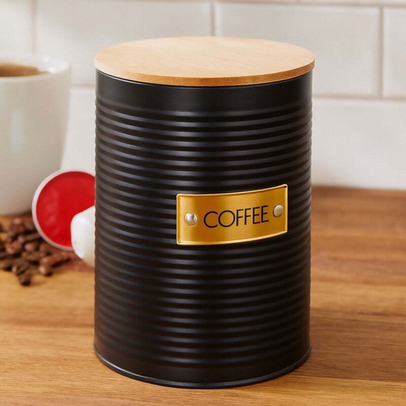 Kaffeedose mit luftdichtem Bambusdeckel