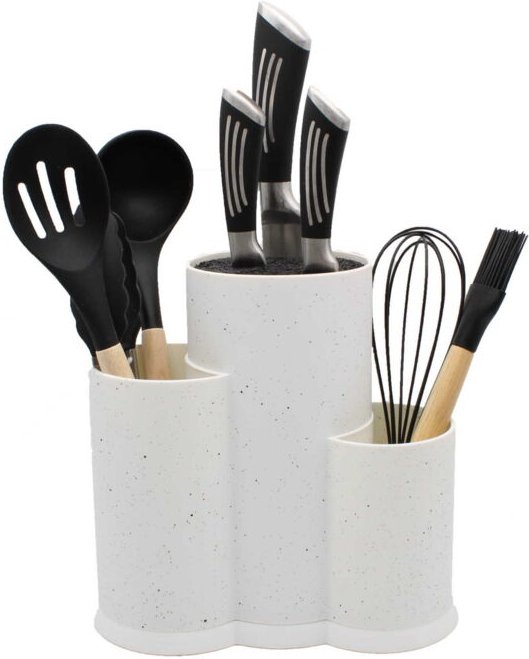 Universal 3-in-1 Messerblock KRISBERG KS-2529 3789 weiß