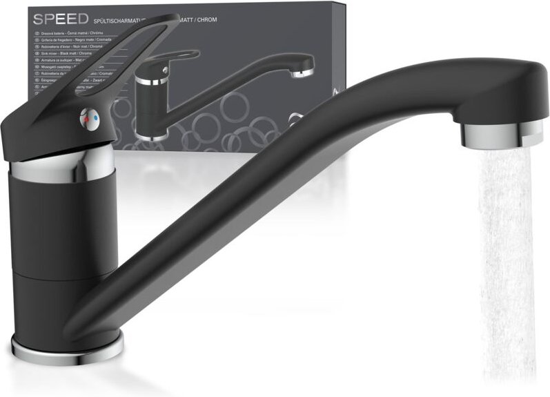 Thumbnail - Speed Spültischarmatur, Schwarz matt/Chrom