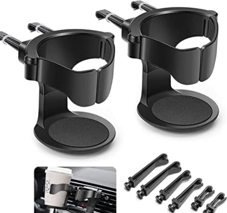 Getränkehalter – Auto-Getränkehalter, 2er-Set, universeller Dosenhalter, verstellbare Lüftungshalterung, Aschenbecherhal...