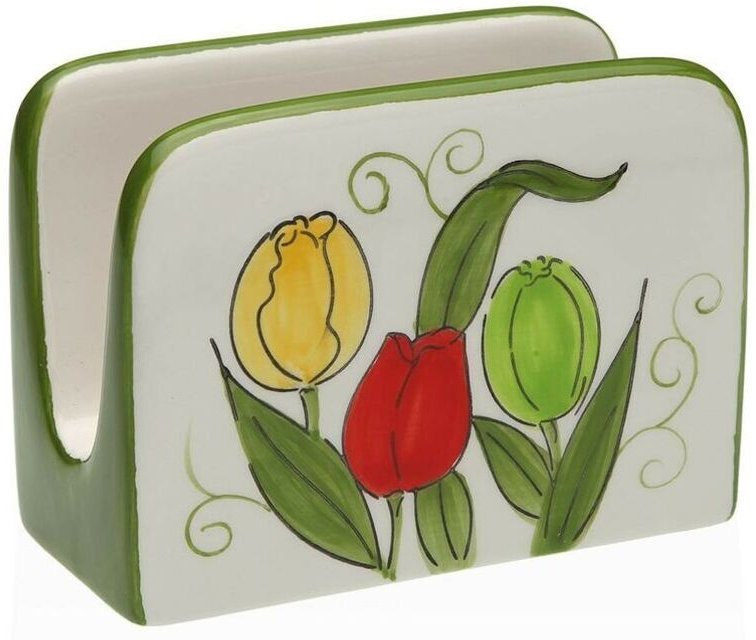 Serviettenring Versa aus Keramik 5 x 8 x 11 cm Tulpe