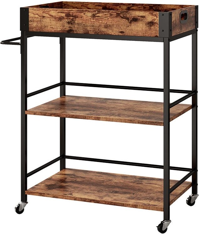 Vicco - Servierwagen Fyrk, Eiche rustikal, 65 x 84.5 cm