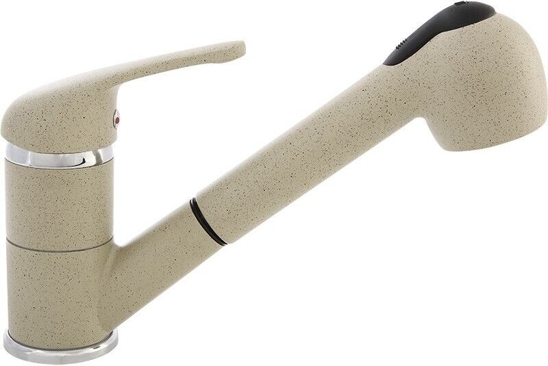 DAGA Laveo Beige Stand-Spültischarmatur mit Ausziehbrause