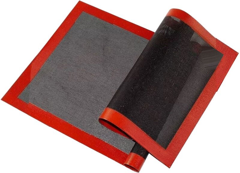 2-teilige Silikonmatten, mikroperforierte Fiberglas-Silikonmatten, ungiftig, geruchlos, Backmatten, hitzebeständig, Ofen...