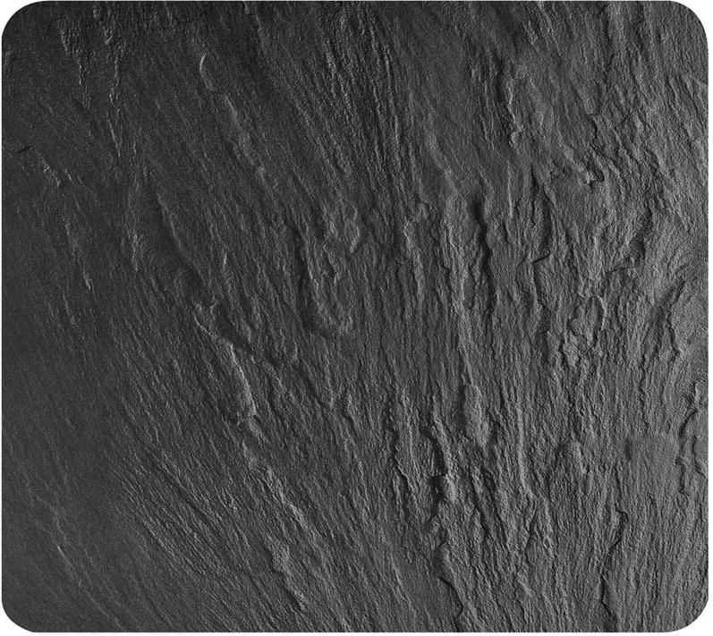 Maximex Multi-Platte Schiefer, Schneidbrett, Schwarz, Gehärtetes Glas schwarz, Silikon transparent - schwarz