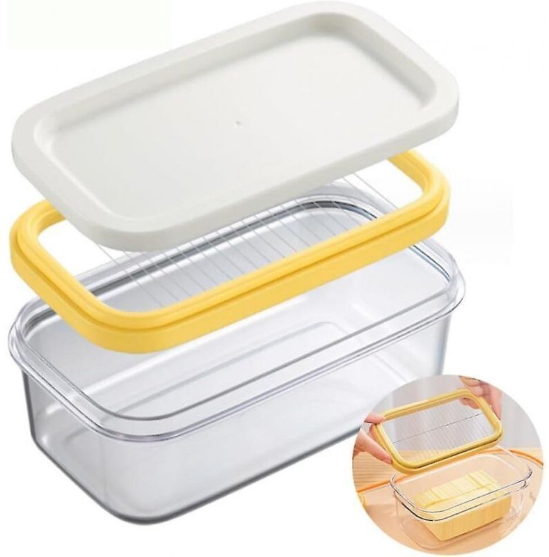 Butterschneider aus Edelstahl, Butterhobel, Butterformer, Kühlschrankbehälter, schneidet mühelos zwei 113,4 g schwere Bu...