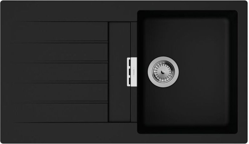 hansgrohe Einbauspüle S52 S520-F345345 mit Abtropffläche, Graphitschwarz