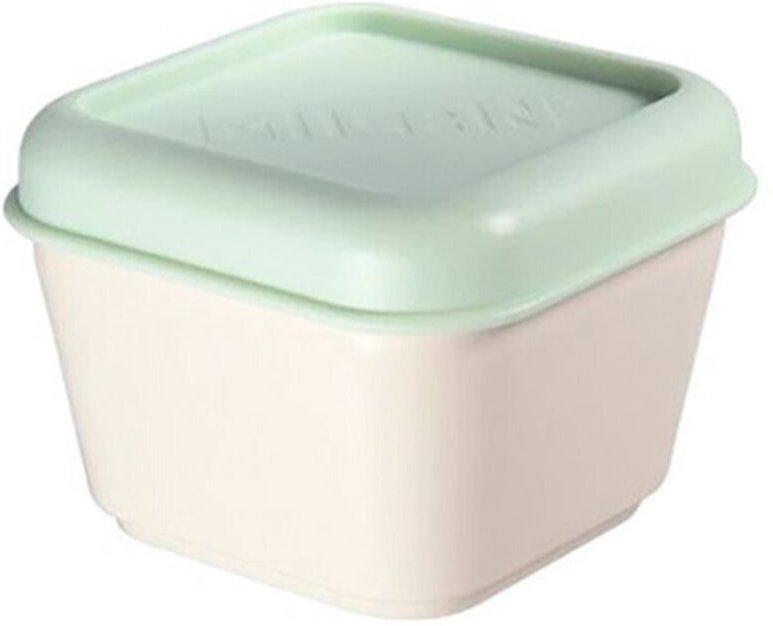 Milan - Quadratischer Lebensmittelbehälter 0,33 l Green-Deckel