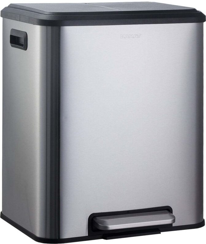 Karat - Mülleimer Jack 30 l Fassungsvermögen 2-fach Mülltrennung Edelstahl