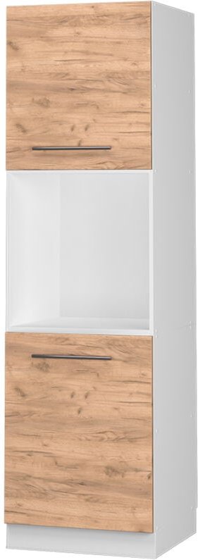 Vicco - Herdumbauschrank Fame-Line, Goldkraft Eiche, 60 cm mit offenem Regal