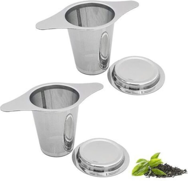 Feinmaschiges Teesieb für losen Tee – Edelstahl-Teesieb – 2 Stück – Für losen Tee – Extra feines Sieb