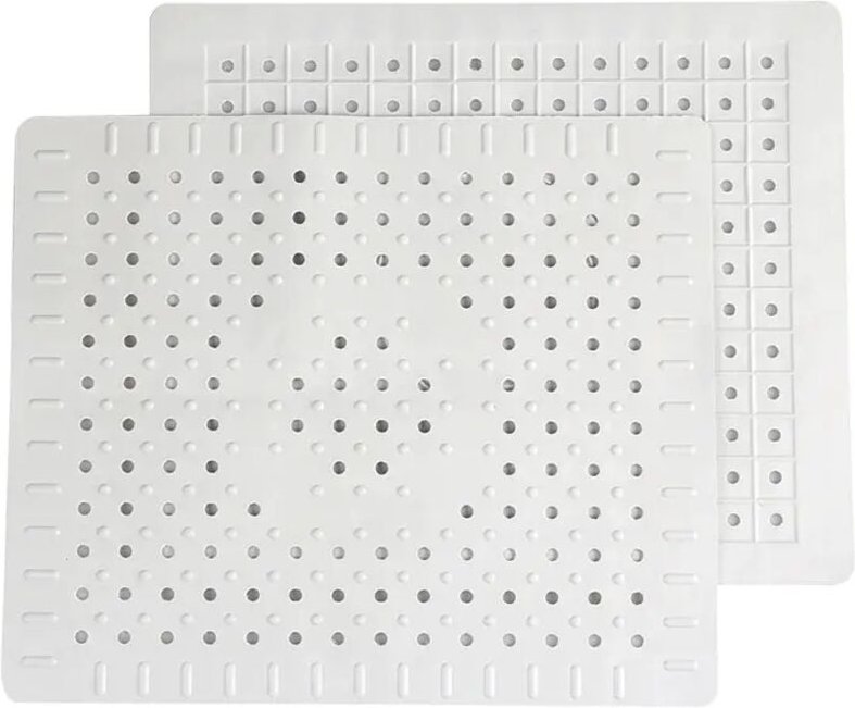 Lot de 2 tapis de protection pour évier de cuisine en caoutchouc antidérapant durable, facile à nettoyer et à couper soi...