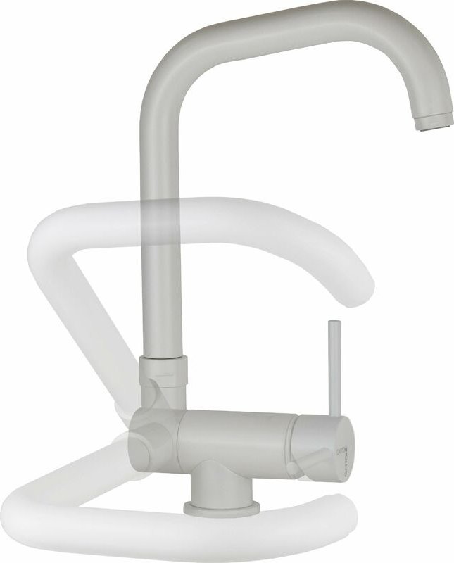Spültischmischer matt weiß mit klappbarem Auslauf Gattoni 6014765B0 weiß matt