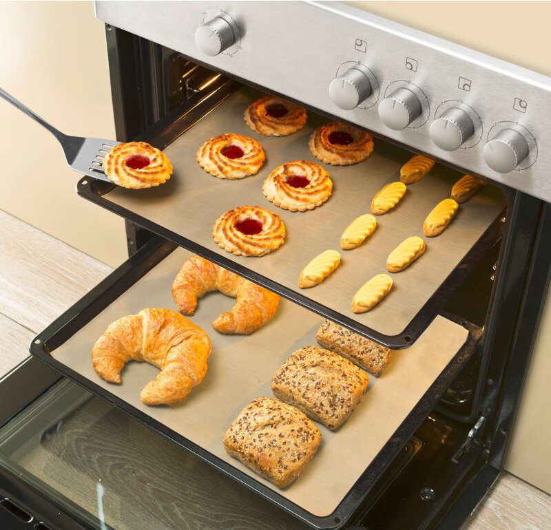 Dauer-Backfolie Braun,hitzebeständig, spülmaschinenfest, 2er Set - Wenko