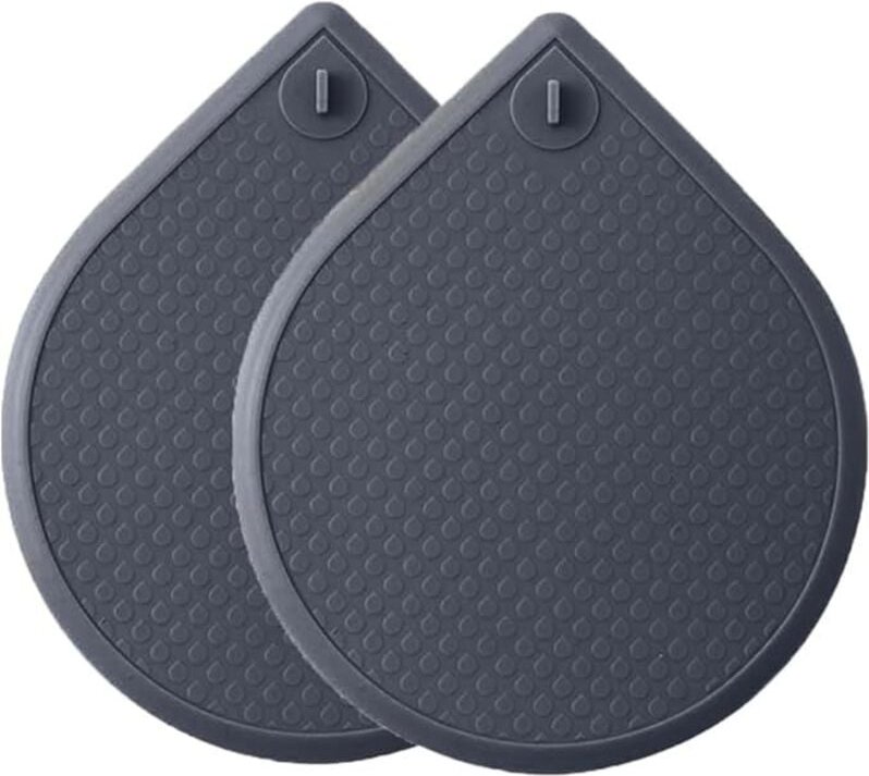 Thumbnail - Shining House - 2er-Pack Silikon-Abflussstopfen für Dusche, Badewanne, Waschbecken, Abflussfilter mit Saugnapf (dunkelgr...