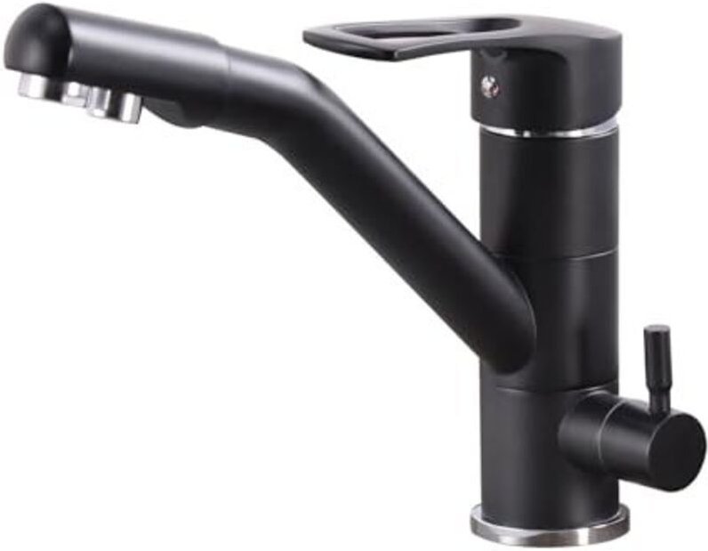 3-Wege-Küchenarmatur, 360° drehbarer Küchenarmatur, Spültischarmatur mit flexiblem Auslauf, G3/8 Zoll (Dreifach-Anschlus...