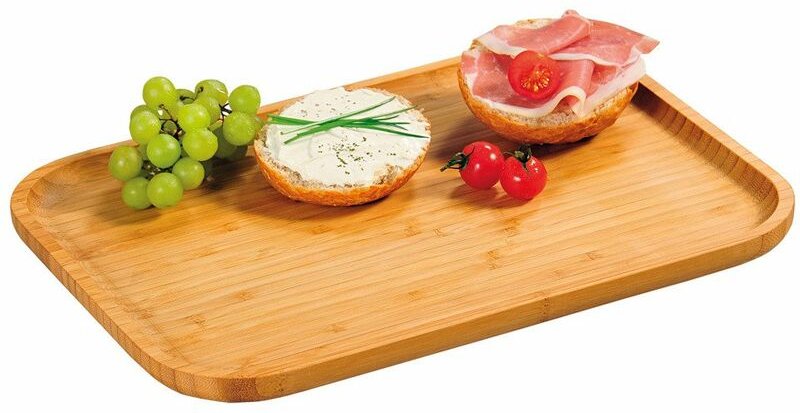 Kesper - Servierbrett, original Bambus-Tablett zum Servieren von Snacks und Vorspeisen