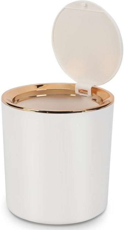 Poubelle de Table avec Couvercle,Mini Poubelle Plastique,Petite Poubelle pour Cuisine,Chambre,Salle de Bain,Bureau,14.31...