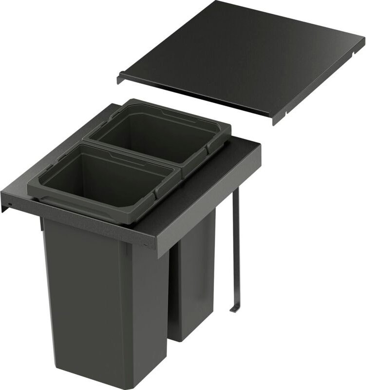 VS ENVI Flex Pro Abfalltrennsystem KB 400 mm 2 x 12,5 Liter Lava