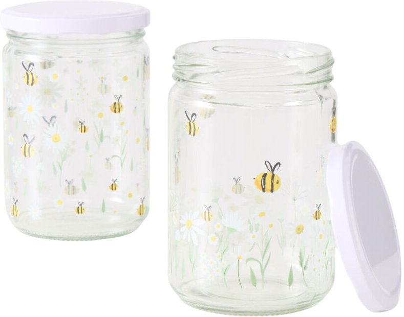 Boltze Gruppe - Schraubgläser honey, 500 ml, 2er-Set