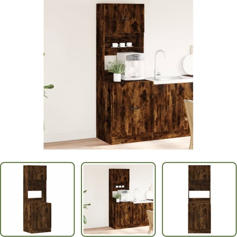 Holzwerkstoff - Küchenschrank Räuchereiche 60x50x180 cm Holzwerkstoff